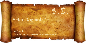 Vrba Dagomér névjegykártya